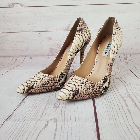 Steve Madden Shoes - Steve Madden Daisie Natural Snakeskin